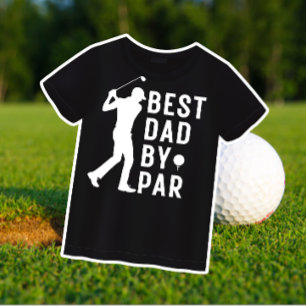 Funny Best Dad By Par Golf Father's Day Mens Green T-Shirt