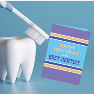 Funny Best Dentist Happy Birthday card