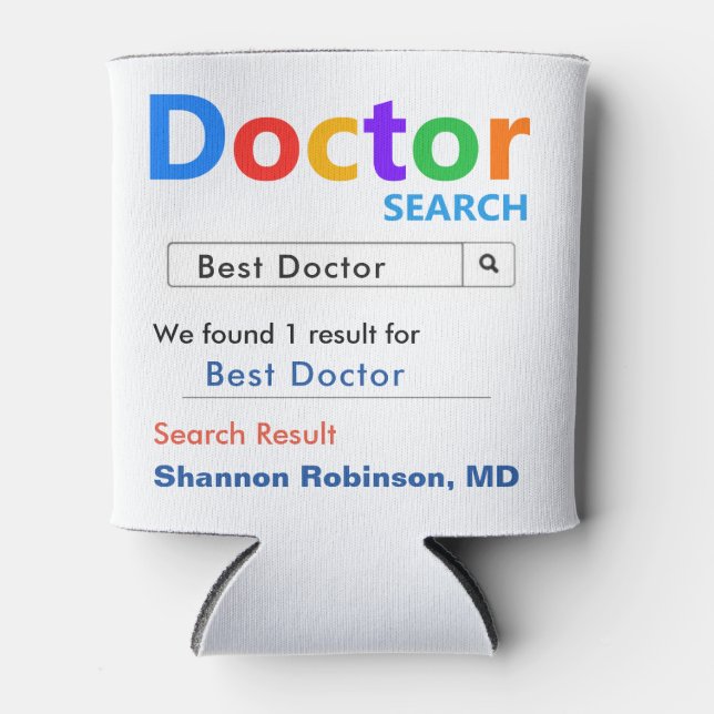 Funny Best Doctor Gift Can Cooler (Front)