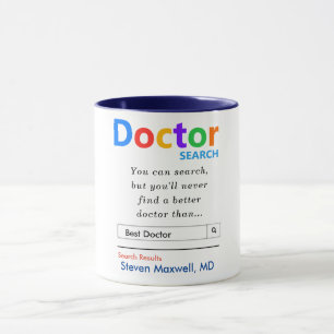 Funny Best Doctor Search Thanks Mug