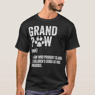 Funny Best Dog Grandpa Ever Grandpaw Apparel Retro T-Shirt