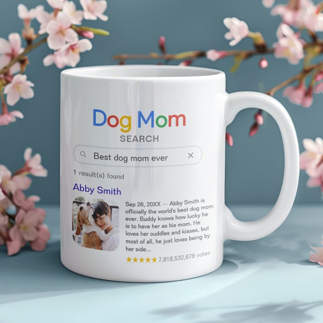 Funny Best Dog Mum Ever Search Result With Photo Coffee Mug (Creator Uploaded)