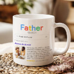 Funny Best Father Ever Search Results With Photo Coffee Mug<br><div class="desc">Funny mug for fathers with a 'Father search' logo and a single search result for "Best dad (or daddy or papa, etc.) ever', featuring your father's name, a photo, your personal message and a 5-star rating. If you need any help customising this, please message me using the button below and...</div>