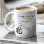 Funny Best Father-In-Law Ever Search & Photo Coffee Mug<br><div class="desc">Funny personalised father-in-law mugs styled like a search engine result make a one-of-a-kind gift that blends humour with heartfelt appreciation. This custom “Best dad-in-law ever” design features a clever search layout complete with your father-in-law's name, a glowing review-style quote, and an optional photo, all formatted to look like the top...</div>