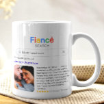 Funny Best Fiancé Ever Search Result With Photo Coffee Mug<br><div class="desc">This personalized “Fiancé Search” mug is a thoughtful and heartfelt gift designed to celebrate the man you love in a fun, modern, and memorable way. Styled like a search-engine results page, it features a customizable search term, name, photo, and personalized message, allowing customers to highlight exactly why their fiancé is...</div>