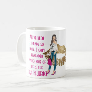 Funny Best Friend BAD INFLUENCE Caricature Gift Coffee Mug