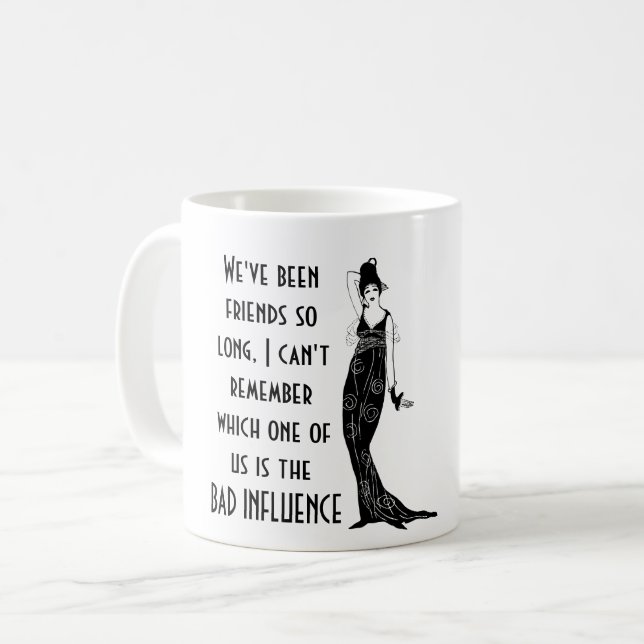 Funny Best Friend BAD INFLUENCE Quote Humour Gift Coffee Mug (Front Left)