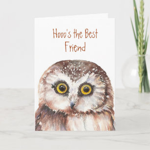 Funny Best Friend? Birthday Wise Owl Humour Card