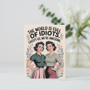 Funny Best Friend Caring Humour Women Birthday Postcard