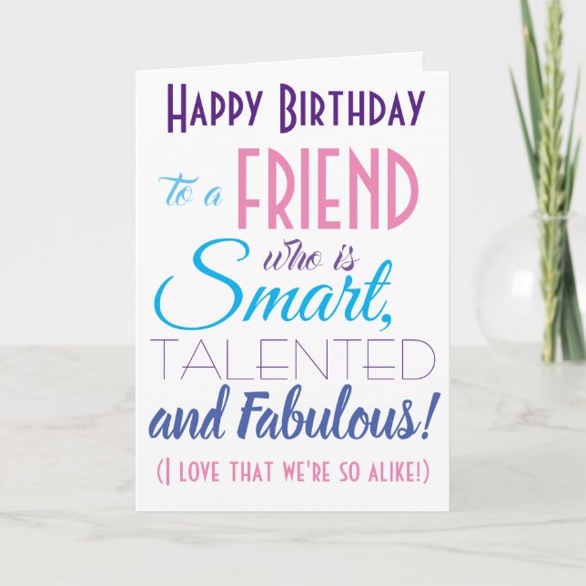 Funny Best Friend Happy Birthday Card (Front)