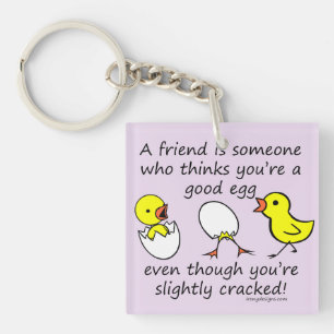 Funny Best Friend Saying (purple) Key Ring