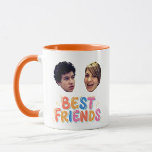 Funny Best Friends Face Photo Template Mug
