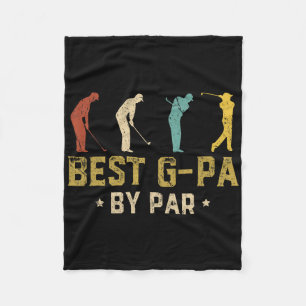 Funny Best G-pa By Par Father's Day Gifts Golf  Fleece Blanket