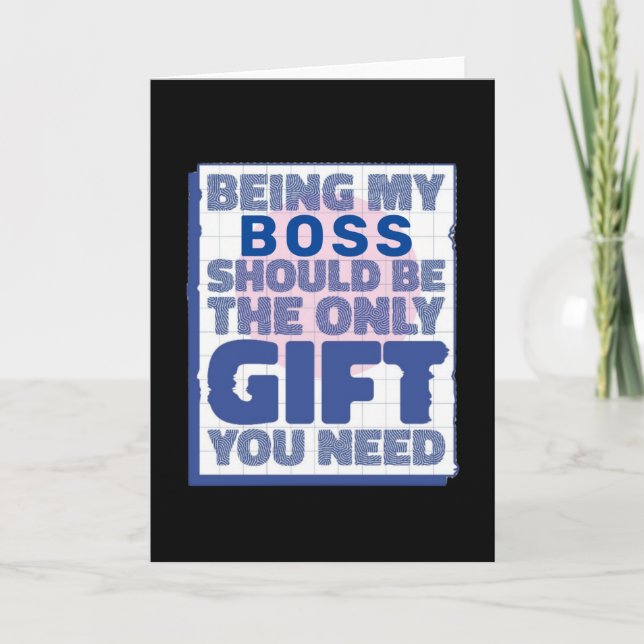 Funny Best Gift for Boss Card (Front)