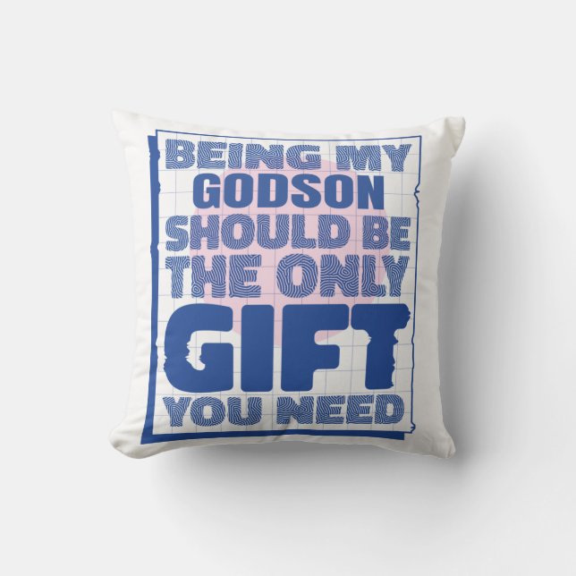 Funny Best Gift for Godson Birthday Christmas Cushion (Front)