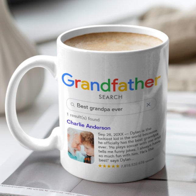 Funny Best Grandpa Ever Search Results With Photo Coffee Mug (Creator Uploaded)