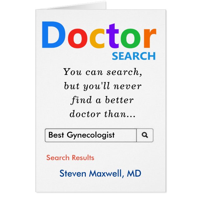 Funny Best Gynaecologist Search  (Front)