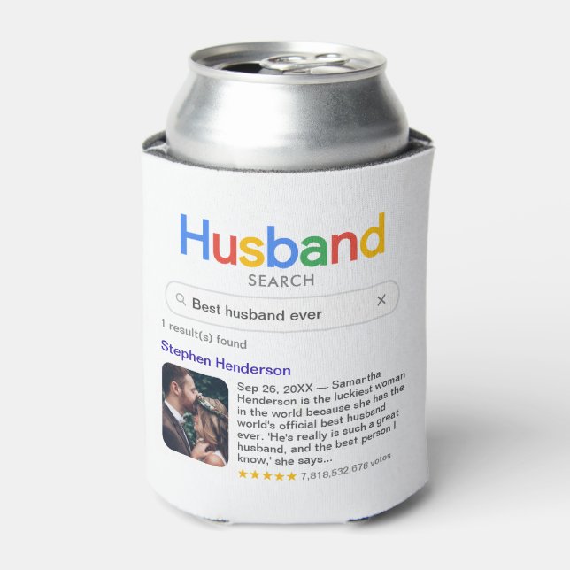 Funny Best Husband Ever Search Results With Photo Can Cooler (Can Front)