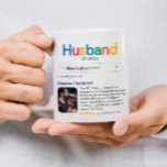 Funny Best Husband Ever Search Results With Photo Coffee Mug<br><div class="desc">This funny modern "Husband Search" mug is the perfect blend of humour and love, designed to brighten your husband's day. With a playful "Husband Search" logo, it's as if your beloved spouse has topped the charts as the "Best Husband Ever." The single search result showcases his name, a cherished photo,...</div>