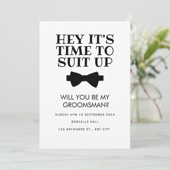 Funny Best Man Proposal card, Groomsman proposal  Invitation (Standing Front)