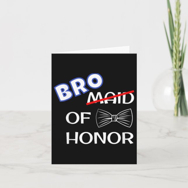 Funny Best Man Wedding Matching Bachelor Party Bro Card (Front)
