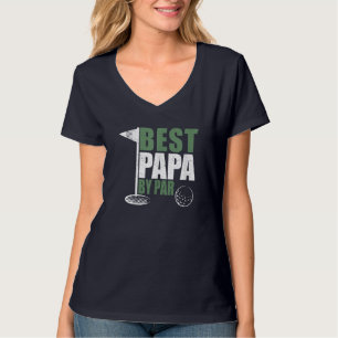 Funny Best Papa By Par Father's Day Golf Dad Grand T-Shirt