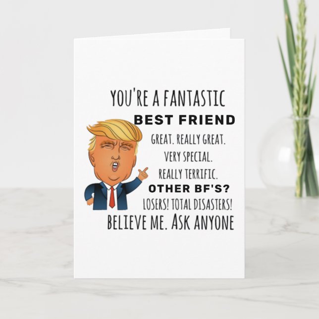 Funny Bestfriend Birthday Best Gift Card (Front)