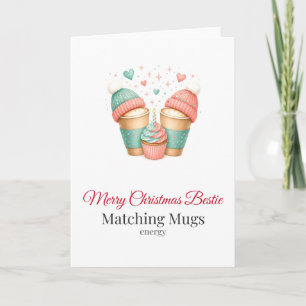 Funny Bestie Christmas Card Matching