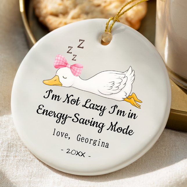 Funny bestie coworker silly goose personalized ceramic tree decoration (Creator Uploaded)