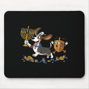 Funny Bet Hound Dreidel Menorah Hanukkah Kids Wome Mouse Mat
