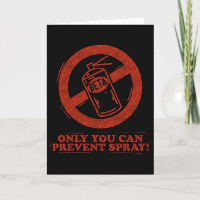 Funny Beta Spray Rock Climber Saying  Card (Front)