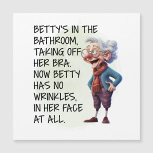 Funny Betty’s In the Bathroom  Magnetic Invitation