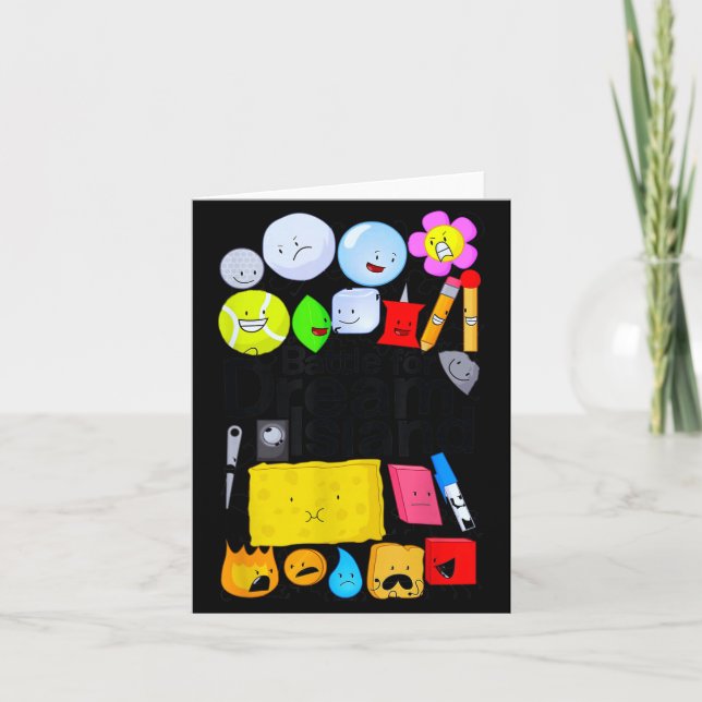 Funny Bfdi-battle For Dream-island Kids Graphic Bo Card (Front)