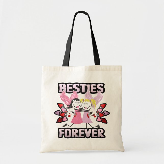 Funny BFF Best Friends Forever Tote Bag (Front)