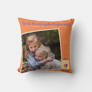 Funny BFF PHOTO COLLAGE Gift Peanutbutter Jelly Cushion