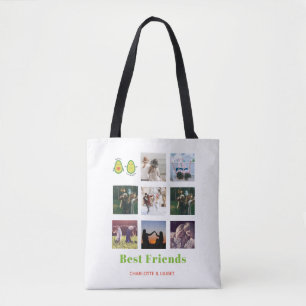 Funny BFF PHOTO COLLAGE Gift Personalised AVOCADO Tote Bag