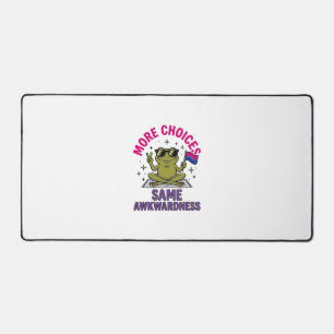Funny Bi Frog Pride Shirt Design_1 Desk Mat