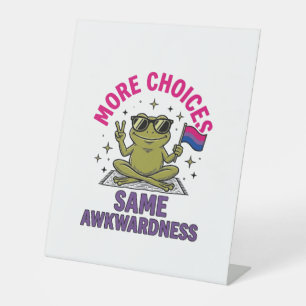Funny Bi Frog Pride Shirt Design_1 Pedestal Sign