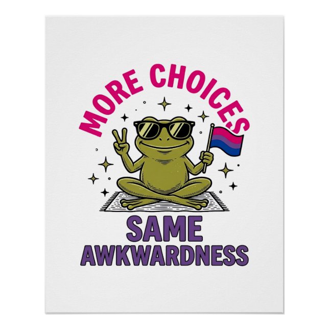 Funny Bi Frog Pride Shirt Design_1 Poster (Front)