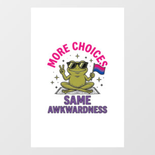 Funny Bi Frog Pride Shirt Design_1 Window Cling