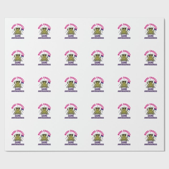 Funny Bi Frog Pride Shirt Design_1 Wrapping Paper (Flat)