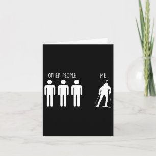 Funny Biathlete Cross-country Skiing Super Sprint  Card