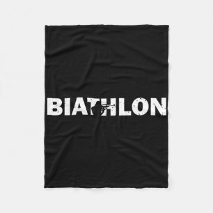 Funny Biathlon Biathlete Shooting Skiing Target Sp Fleece Blanket