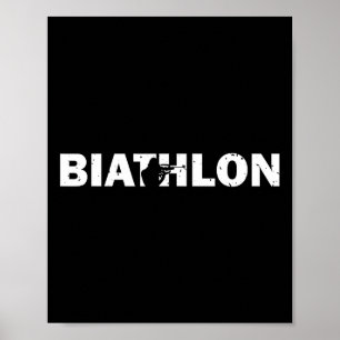 Funny Biathlon Biathlete Shooting Skiing Target Sp Poster