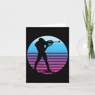 Funny Biathlon Winter Ski Skiing Fun Lovers 2  Card