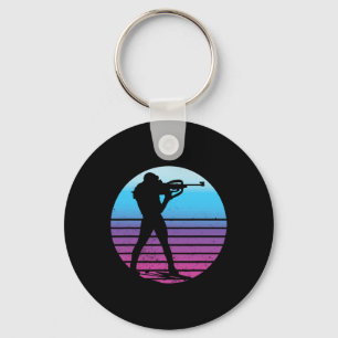 Funny Biathlon Winter Ski Skiing Fun Lovers 2 Key Ring