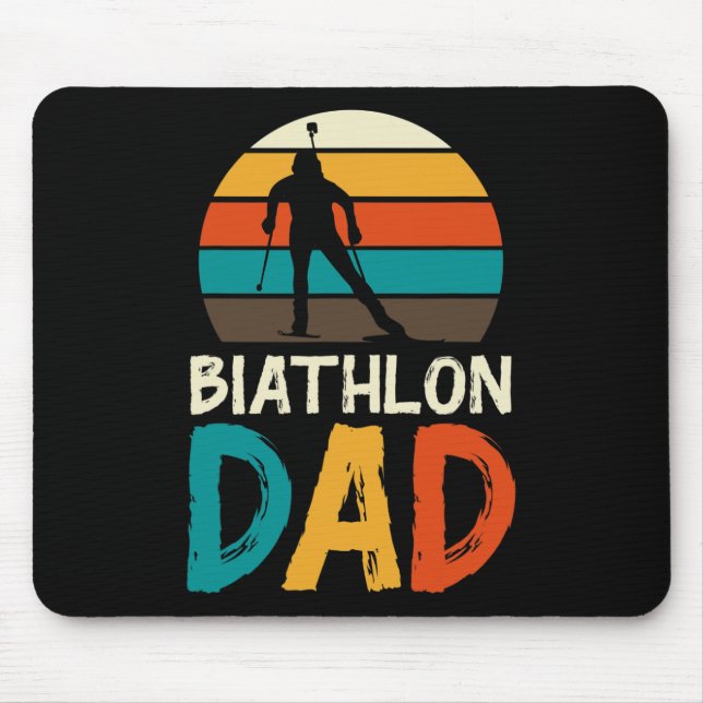 Funny Biathlon Winter Ski Skiing Fun Lovers 4  Mouse Mat (Front)