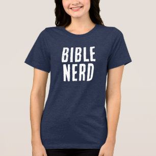 Funny Bible Nerd Christian Humour Grunge Tri-Blend Shirt