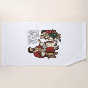 Funny Bible Story Vintage Religious Teacher Shirt Beach Towel