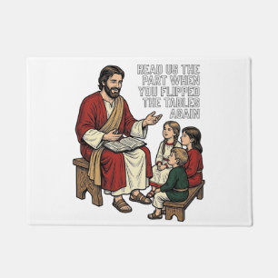 Funny Bible Story Vintage Religious Teacher Shirt Doormat